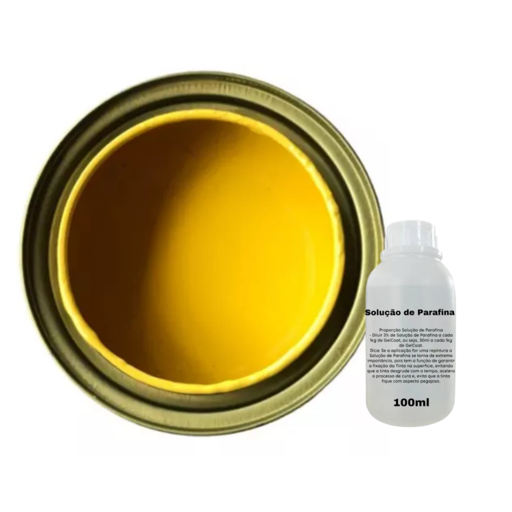 Gelcoat Amarelo 1kg + Catalisador + Parafina 100ml