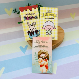Cartões Tag de Páscoa - 9x5cm - Pronta entrega - 25/50/100 unidades em Oferta na Shopee