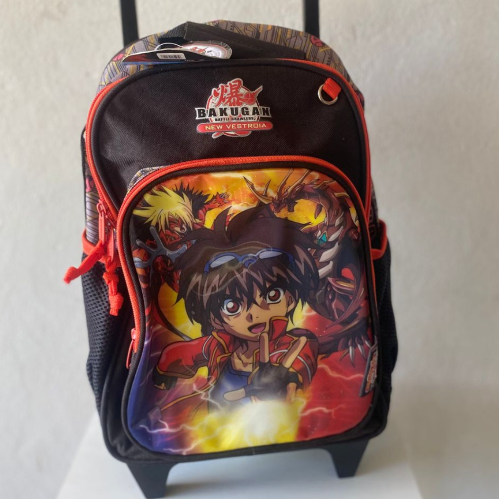 [LIQUIDAÇÃO] Mochila com Rodinha   Escolar Resistente – Últimas Unidades Queima de Estoque -Dragon Ball BAKUGAN