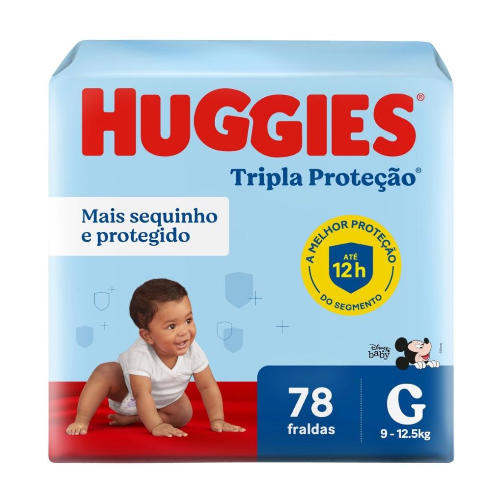 Fralda Infantil Huggies Tripla Proteção G Com 78 Unidades em Oferta na Shopee