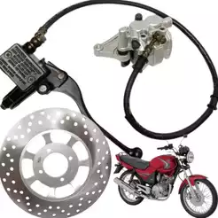 Kit Sistema de Freio Completo Ybr 125 Ed 2002 a 2008 Freio a Disco