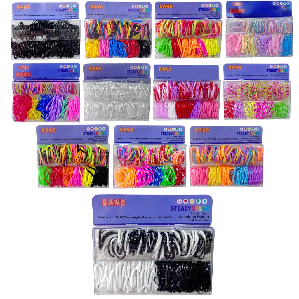 Elásticos De Silicone Liguinhas Rabico Para Cabelo Penteado Tranças 1 Caixinha em Oferta na Shopee