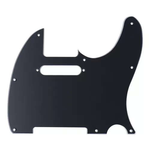 Escudo Guitarra Telecaster Single Preto - 4 Ply