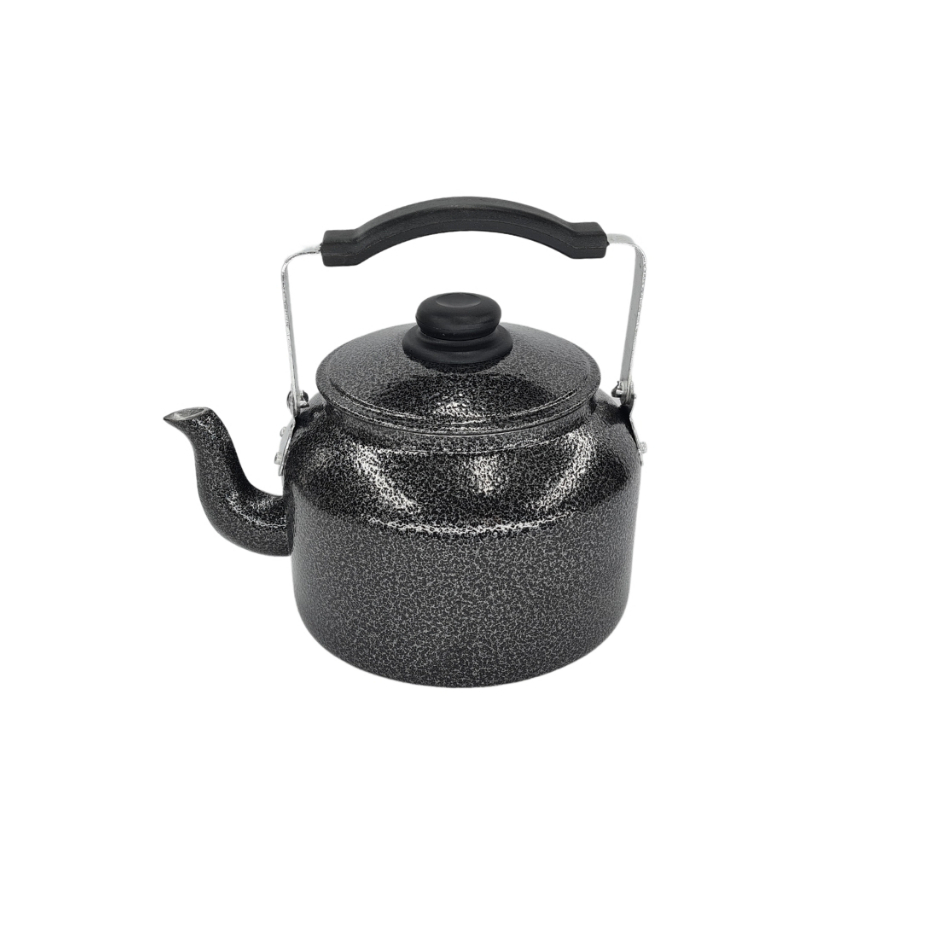 Chaleira em alumínio 2,0 litros nr. 18 com alça na cor cinza craqueado. em Oferta na Shopee