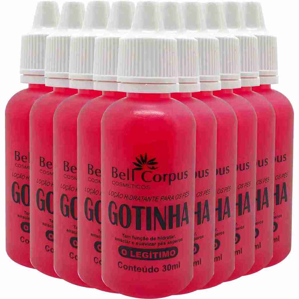 KIT 10 LOÇÃO PARA PÉS GOTINHA BELL CORPUS HIDRATA E SUAVIZA