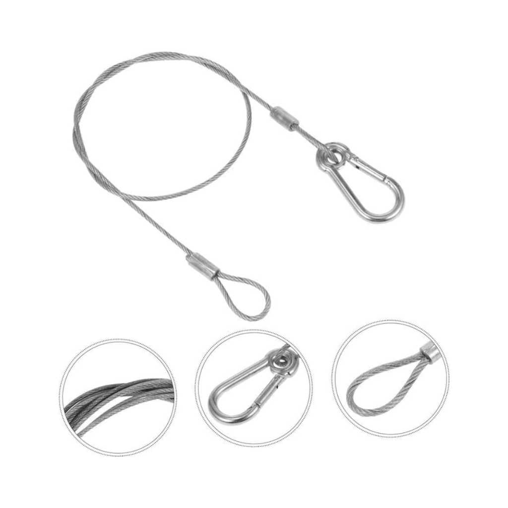Cabo De Aço Segurança  iluminação Moving Canhão Led Refletor Luz Som Dj 50cm