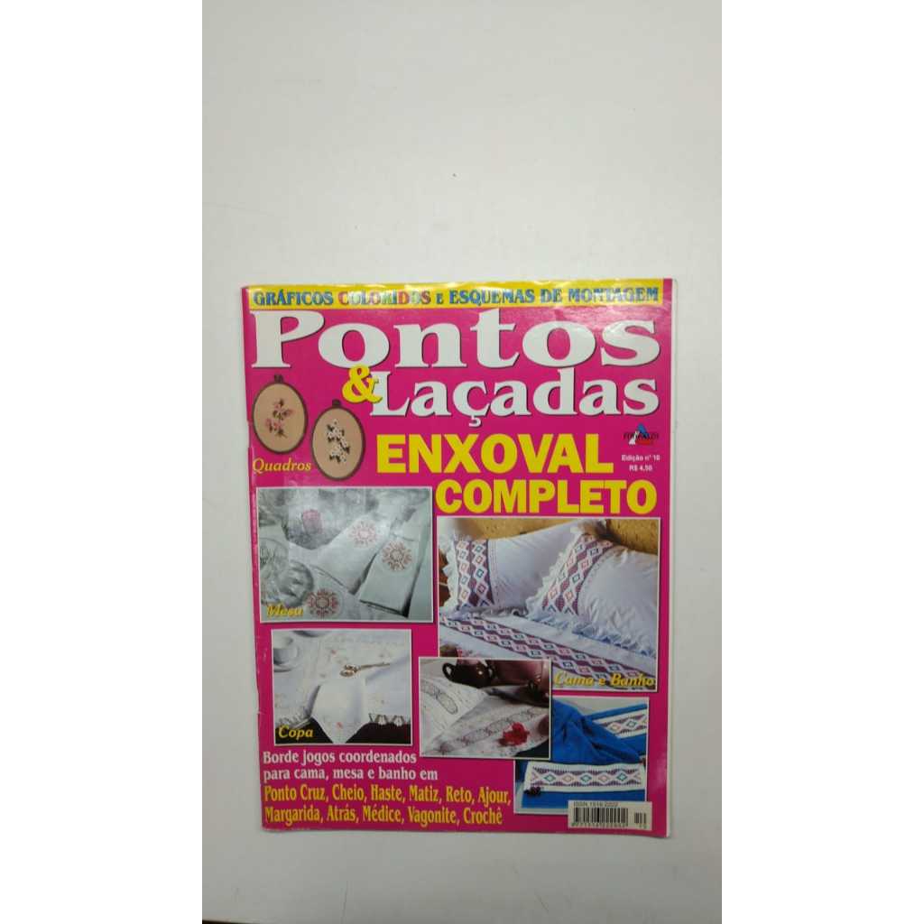 Revista Pontos E Laçadas 10 Enxoval Completo Gráficos Coloridos Quadros Mesa Copa Cama Banho 15907