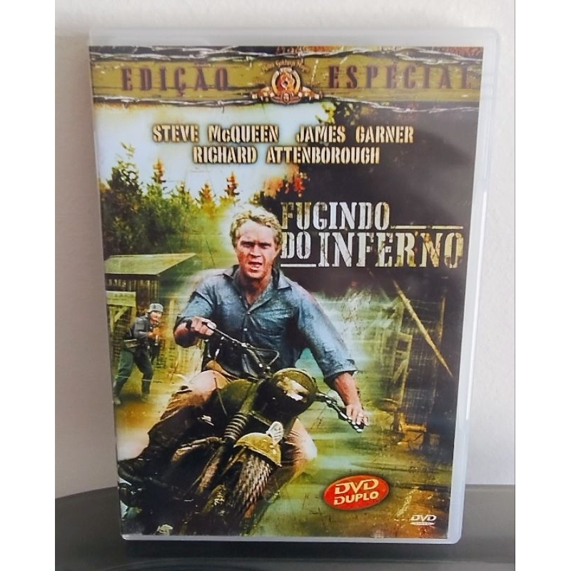 2 DVDs Steve McQueen - Fugindo do Inferno edição Duplo - Papillon  Dustin Hoffman