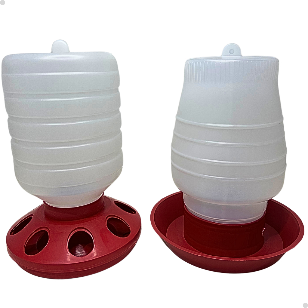 Kit Comedouro Bebedouro Aves Galinhas Pinto 1,5Kg e 2L