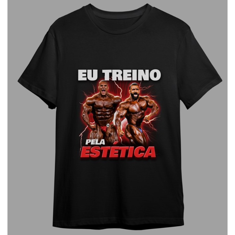 Camiseta Academia Eu Treino Pela Estética Camisa Treino