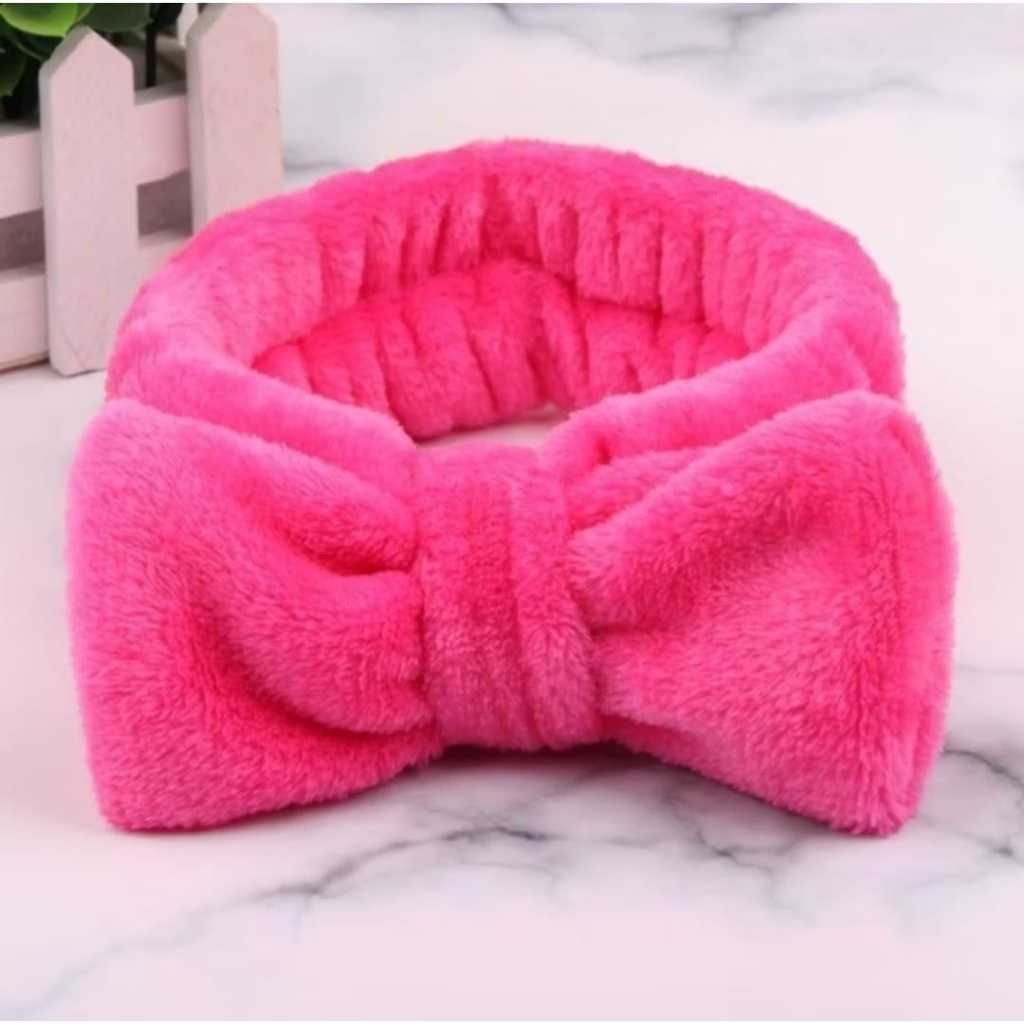 Faixa Para Cabelo Skin Care Maquiagem #Rosto Pelúcia #Laço # Maquiagem #Make #Acessório #Cabelo #Tiara #Base