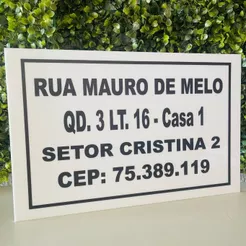 Placa de Endereço Personalizada em Acrílico com Impressão Direta UV – Durável e Resistente