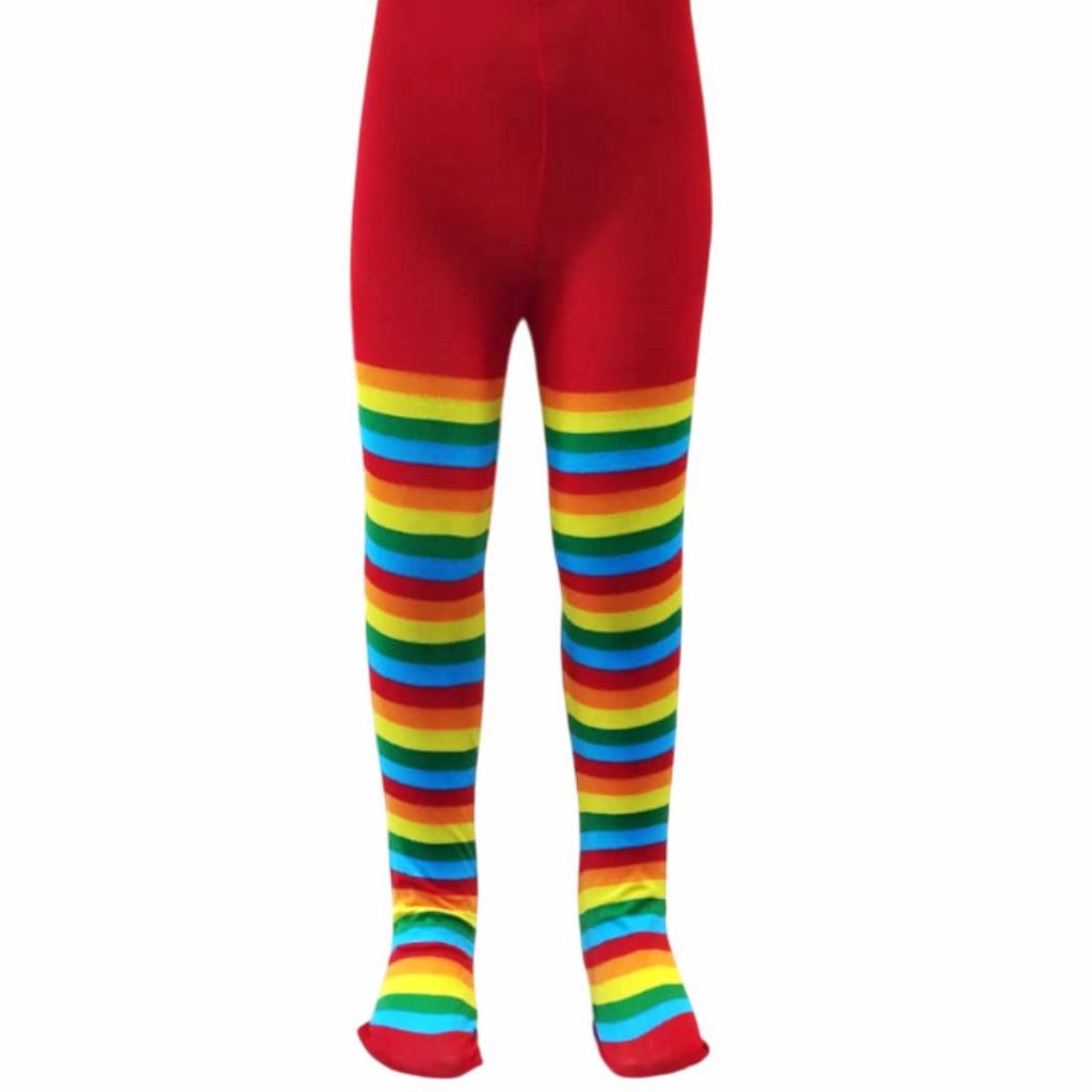 Meia calça arco iris colorida infantil / adulto em Oferta na Shopee