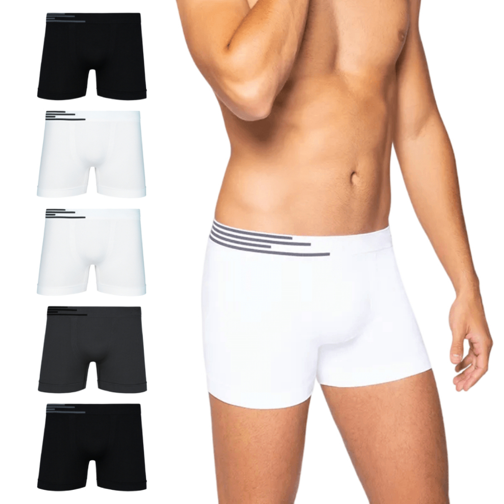 Kit 5 Cuecas Boxer Microfibra Up Underwear 436 Sortido em Oferta na Shopee