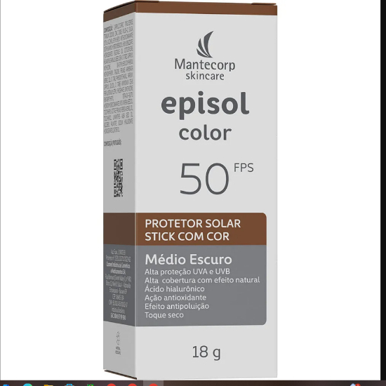 Mantecorp Episol Color Stick FPS50 Médio Escuro - Protetor Solar em Bastão com Cor 19g