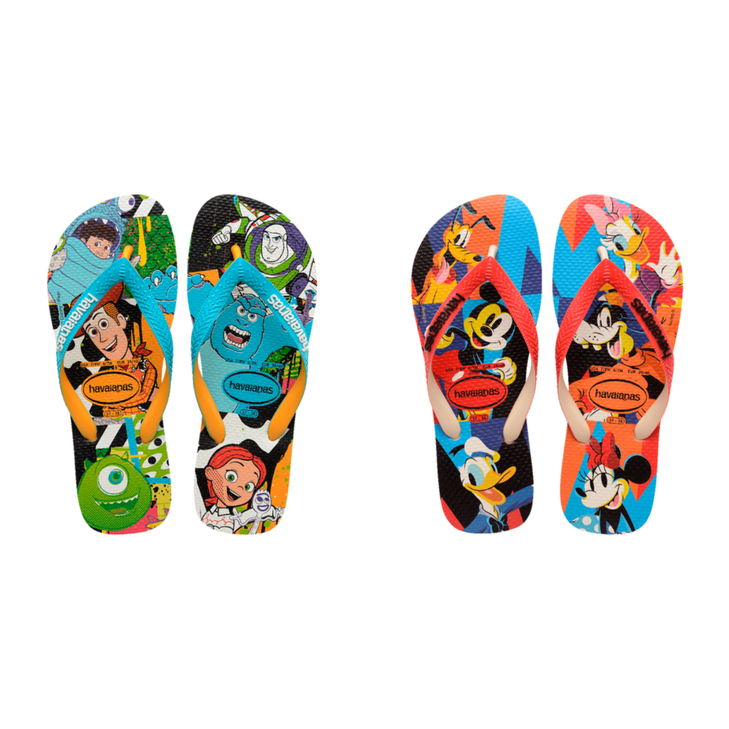 CHINELO SANDALIA HAVAIANAS UNISEX DISNEY STYLISH MONSTROS SA PLUTO MICKEY DONALD SULLY MIKE ORIGINAL