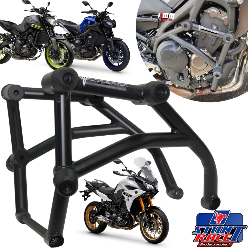 Protetor MT 09 Stunt Cage Slider Gaiola Proteção de motor e carenagem Original Stunt race Yamaha MT09 2015 em diante