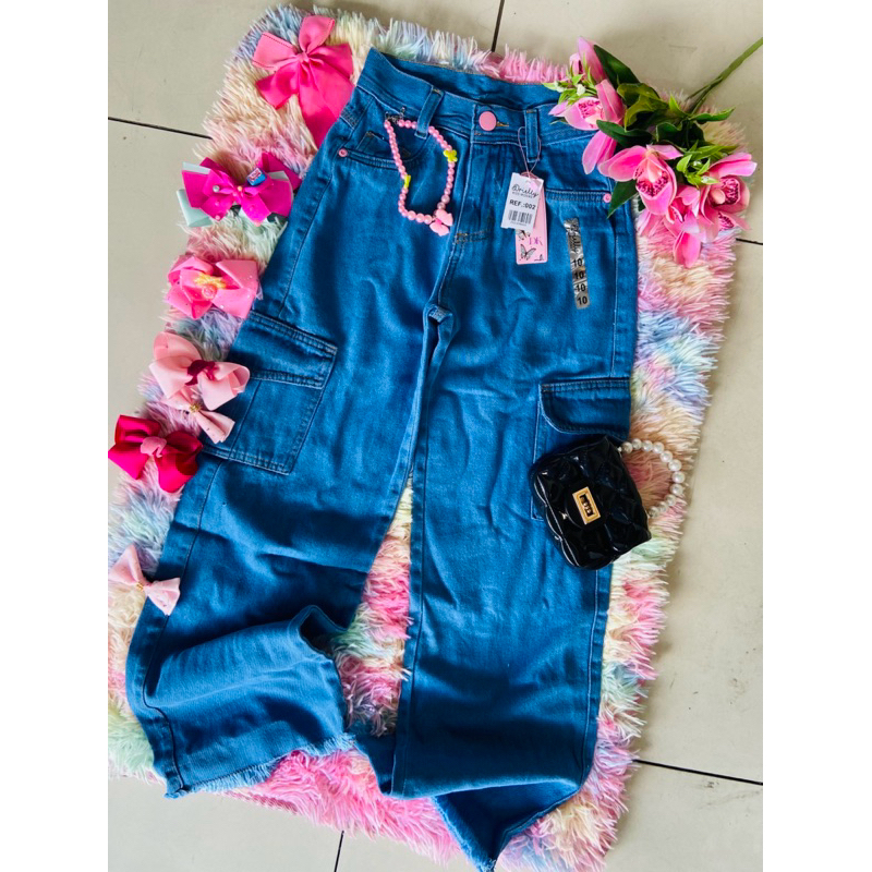 calça wadleg cargo juvenil Tendência✨💖🎀 em Oferta na Shopee
