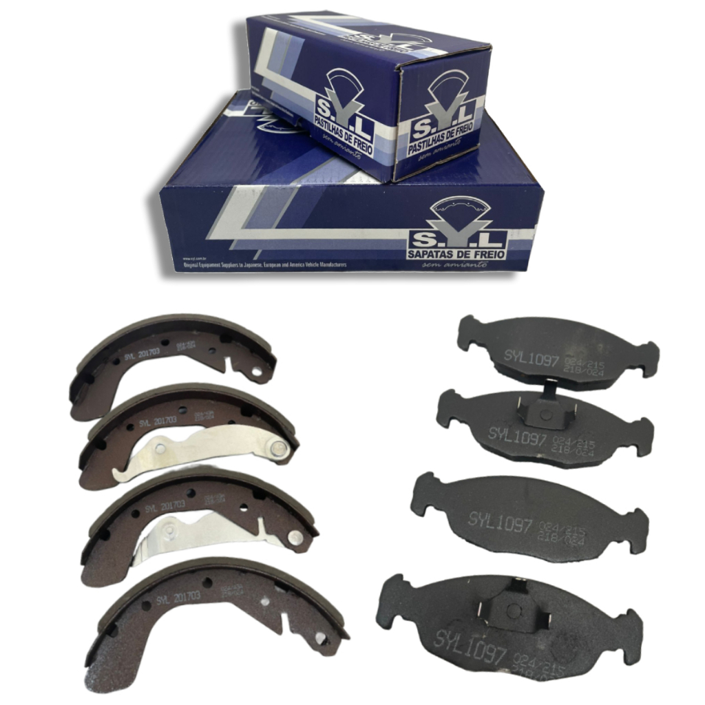 Kit Freio Completo Classic Corsa | Pastilhas Dianteiras + Sapatas Traseiras | Segurança e Performance