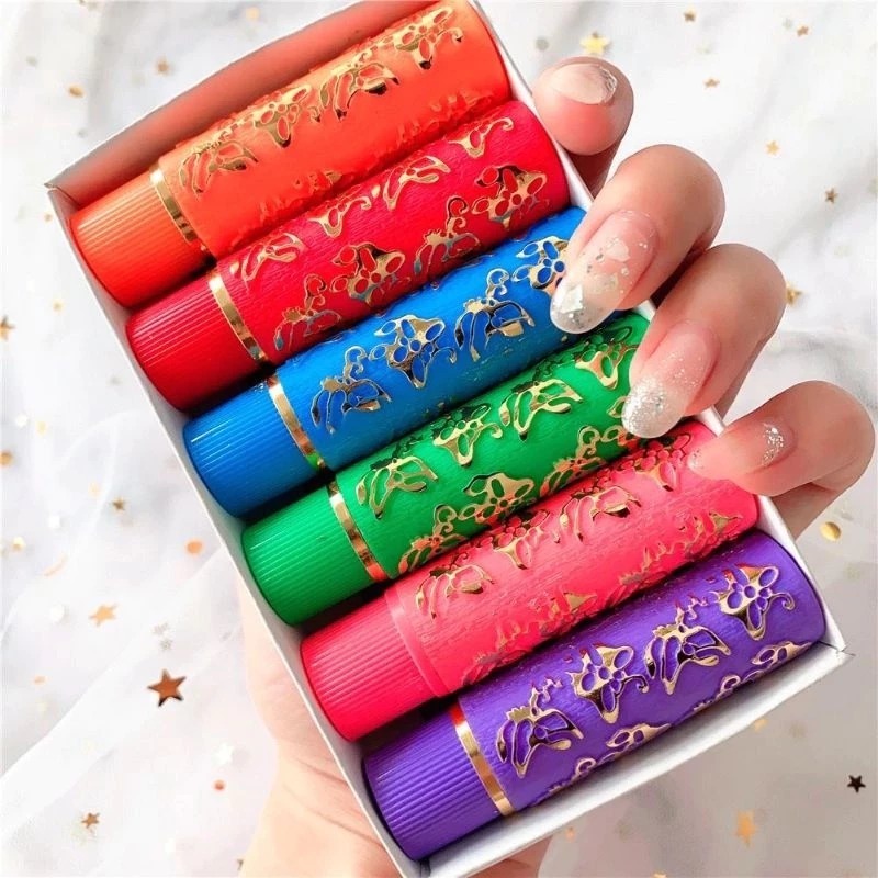 Kit Com 6 Batom Da Vovó Multicolorido Hidratante 24h