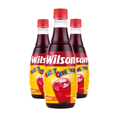 03Un Xarope Artificial Sabor De Groselha 500 Ml Para Bebidas Sobremesa Raspadinha Sorvete Wilson