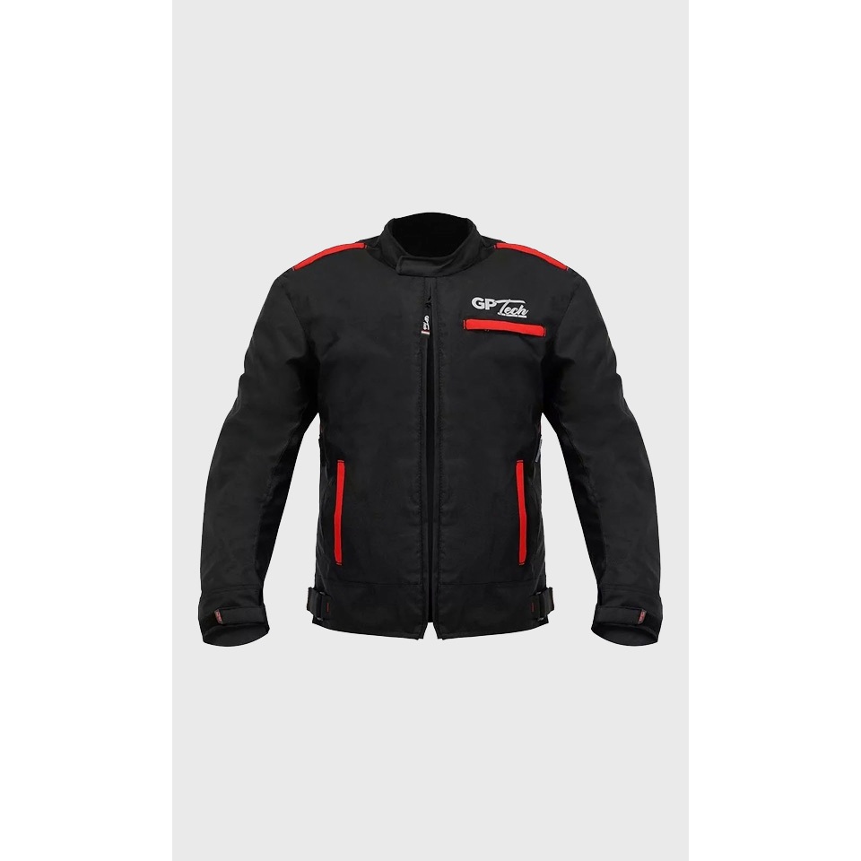 Jaqueta Masculina Essence Preta com Vermelho para Motociclista | Gp Tech em Oferta na Shopee
