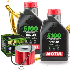 Troca de Óleo P/ Kawasaki Ninja 250r Motul 5100 10w40 + Filtro Hiflo Hf401