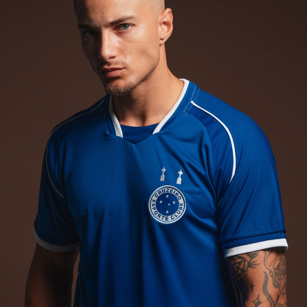 Camisa Cruzeiro Retrô 2003 Masculina Oficial em Oferta na Shopee