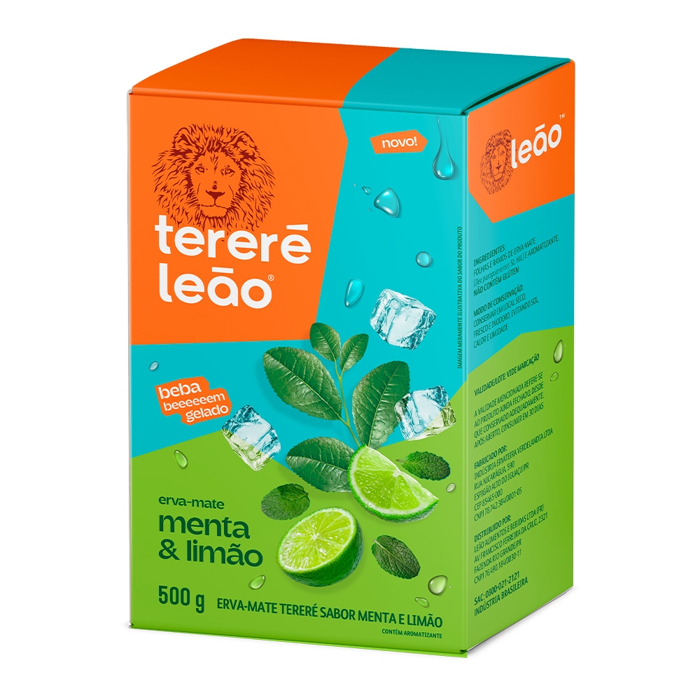 Tereré Erva Mate Sabor Menta e Limão Leão 500g - Food & Beverages