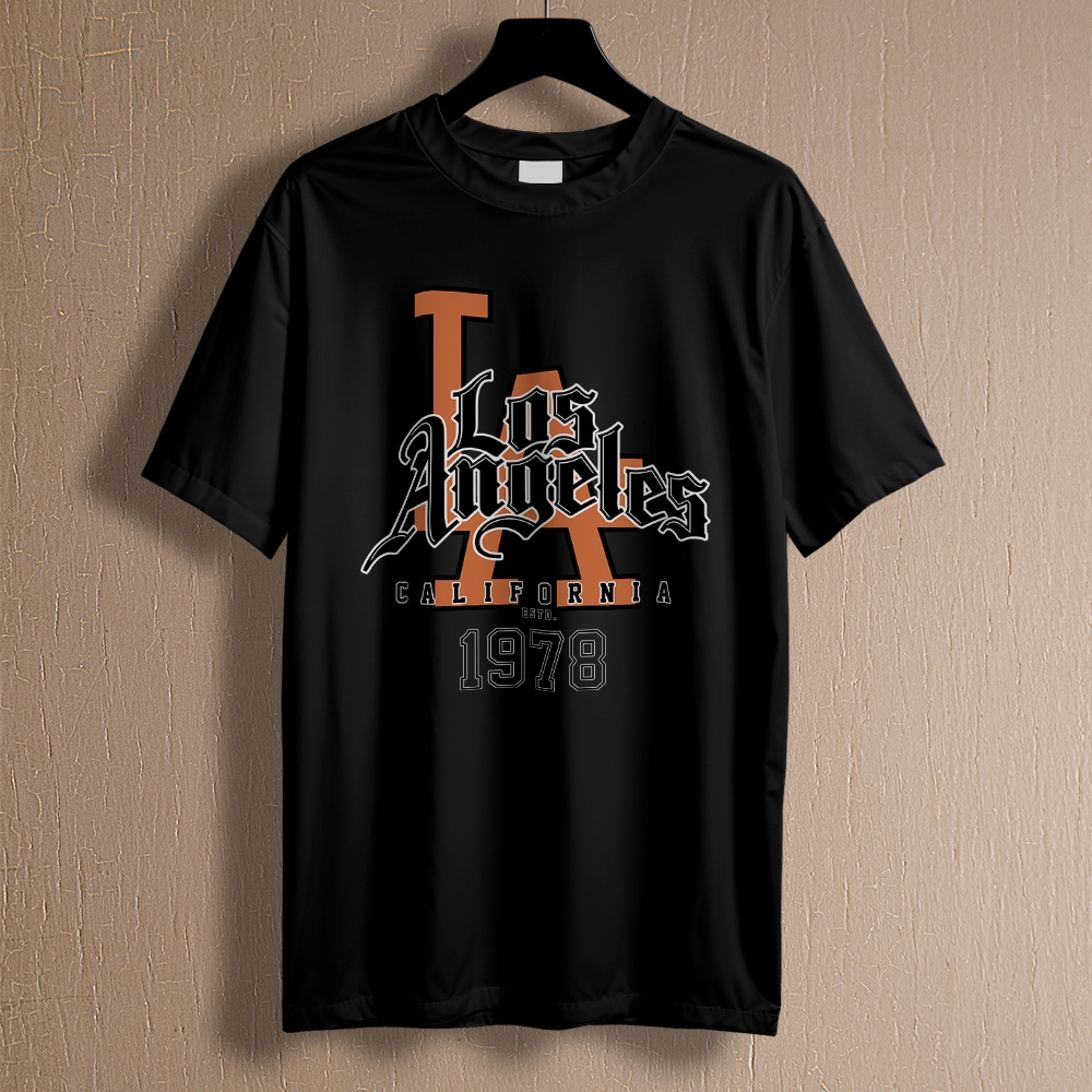 Camiseta Estilo Streetwear Los Angeles City LA Jogo Time REF 2611 Home Custom