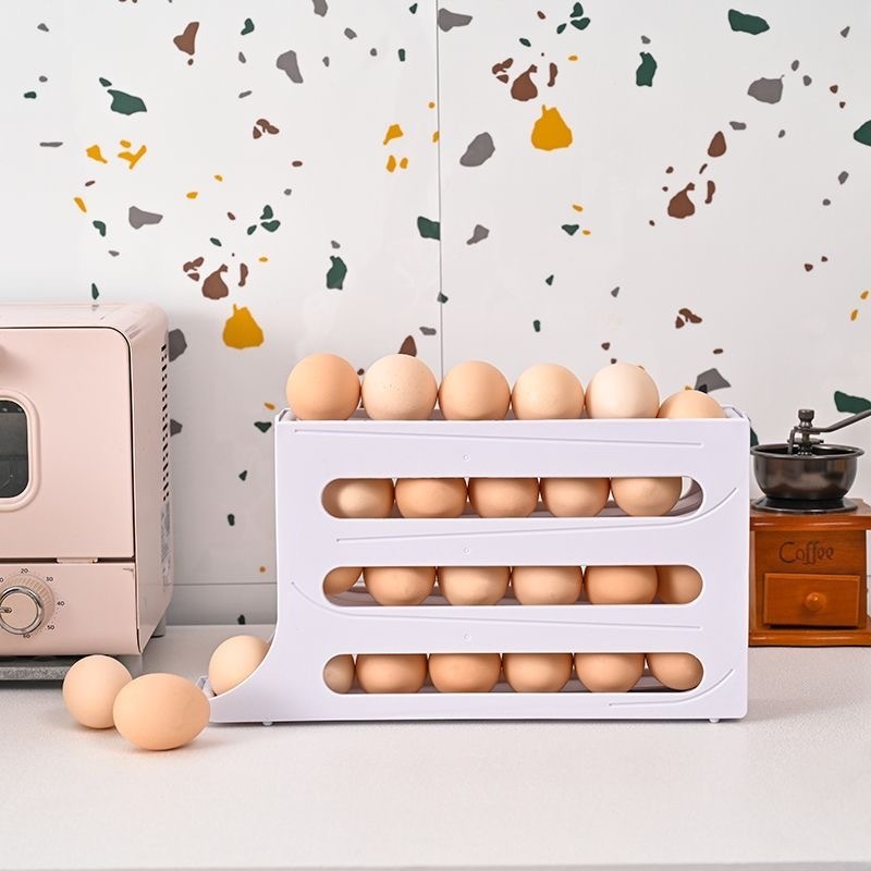 Porta Ovos Dispenser 4 Andares – Organizador de Geladeira para 26 a 30 Ovos