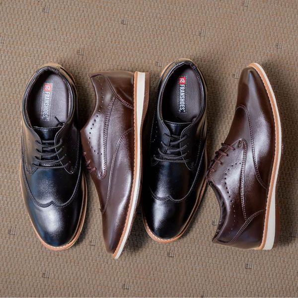 Kit 2 Pares Sapatênis Casual Masculino Material Nobre Laboshoes Cadarço Preto Marrom em Oferta na Shopee