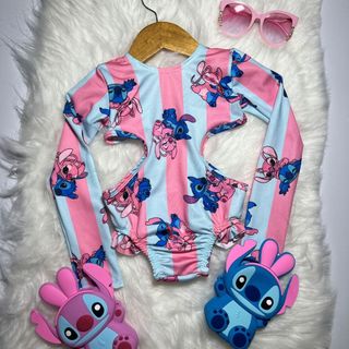 Maiô Biquíni Manga Longa Infantil Moda Praia Meninas Verão em Oferta na Shopee