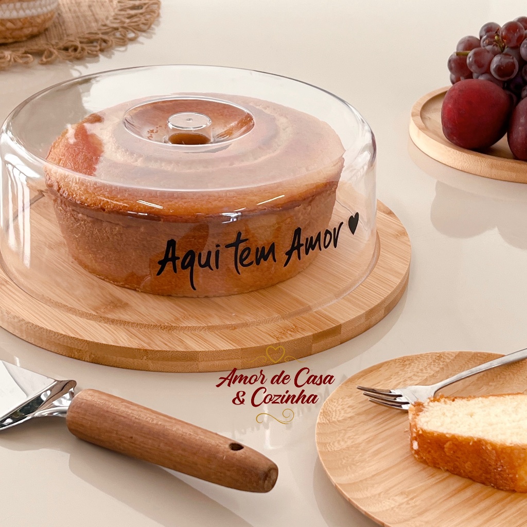 BOLEIRA DE BAMBU COM TAMPA PERSONALIZADAS em Oferta na Shopee