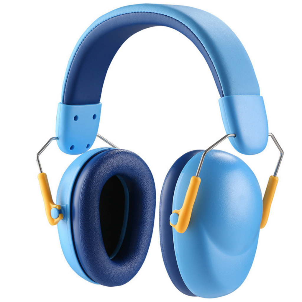 Abafador de Ouvido Infantil e Adolescente Azul Protetor Auditivo Fone Auricular Antirruído Autismo Menino Masculino