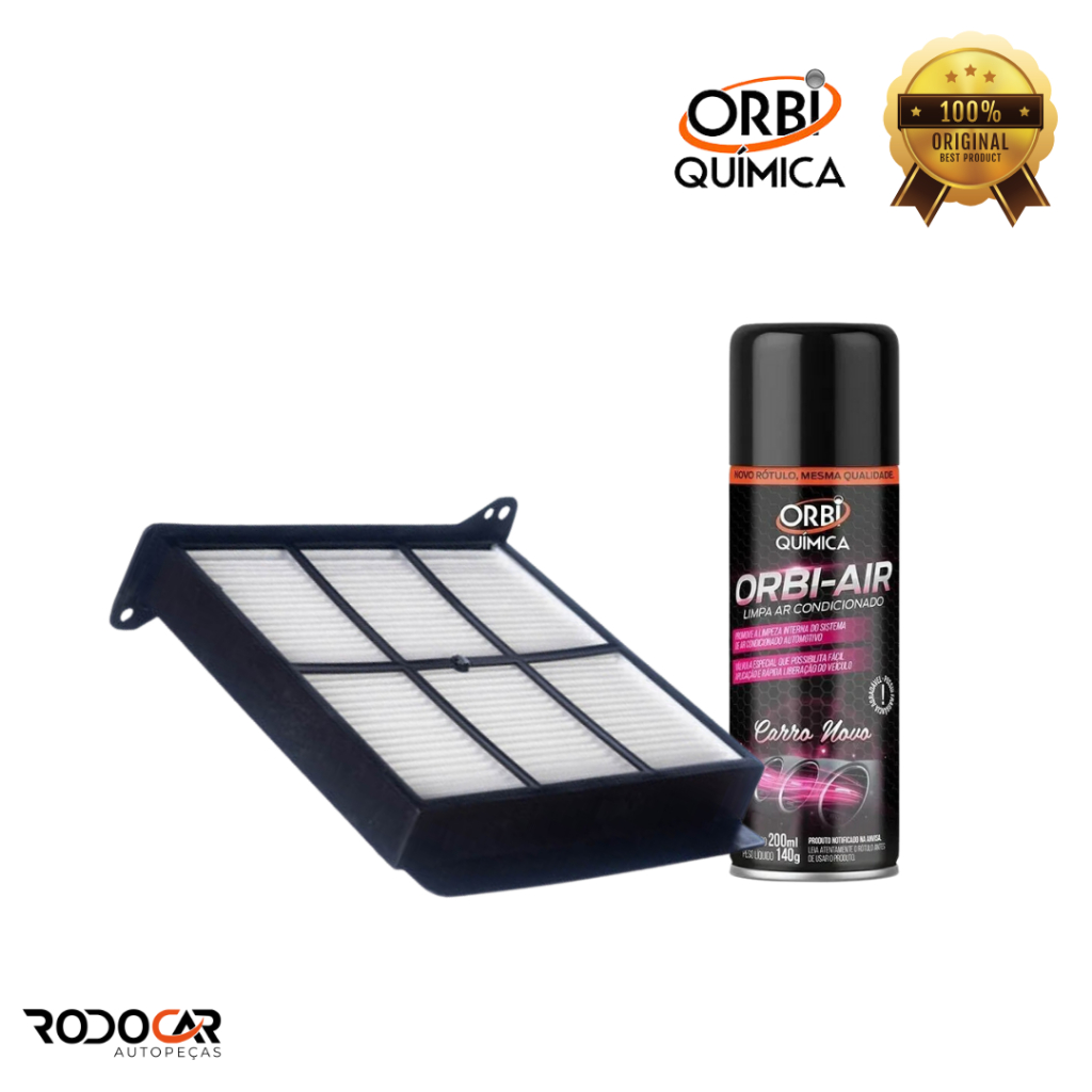 Kit Filtro de Ar Condicionado + Higienizador | Airtreck Grandis L200 Pajero Dakar
