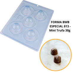 1~4 FORMAS BWB COM SILICONE (3 PARTES) MINI TRUFA 30g. BWB CÓD.:813 FESTAS, TRUFAS E BOMBONS. (CHOCO)