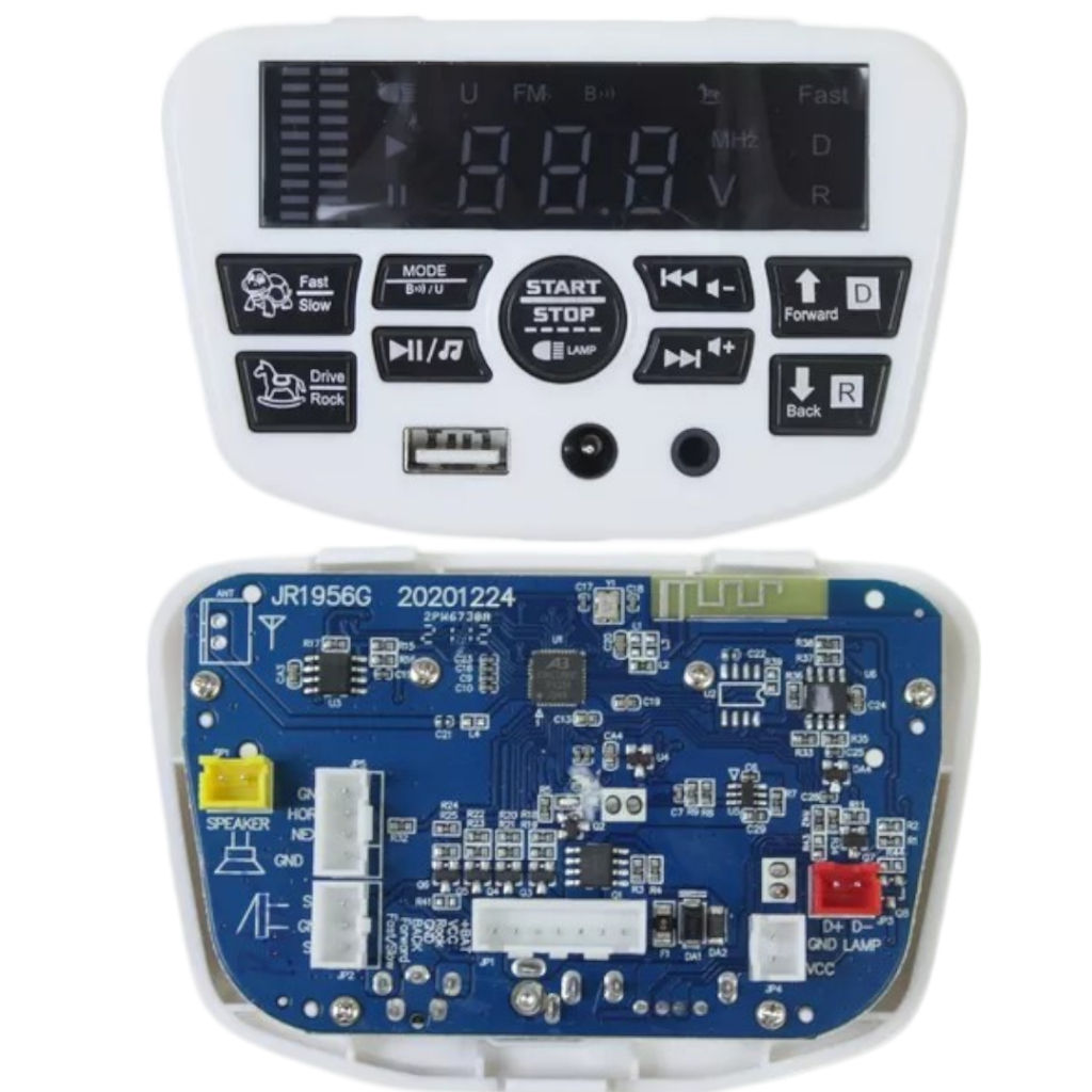 Placa Eletronica Multimidia Branca  Para Carrinho Elétrico Jaguar Bandeirante
