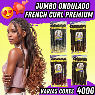 CABELO JUMBO CACHEADO FRENCH CURLY 400G em Oferta na Shopee