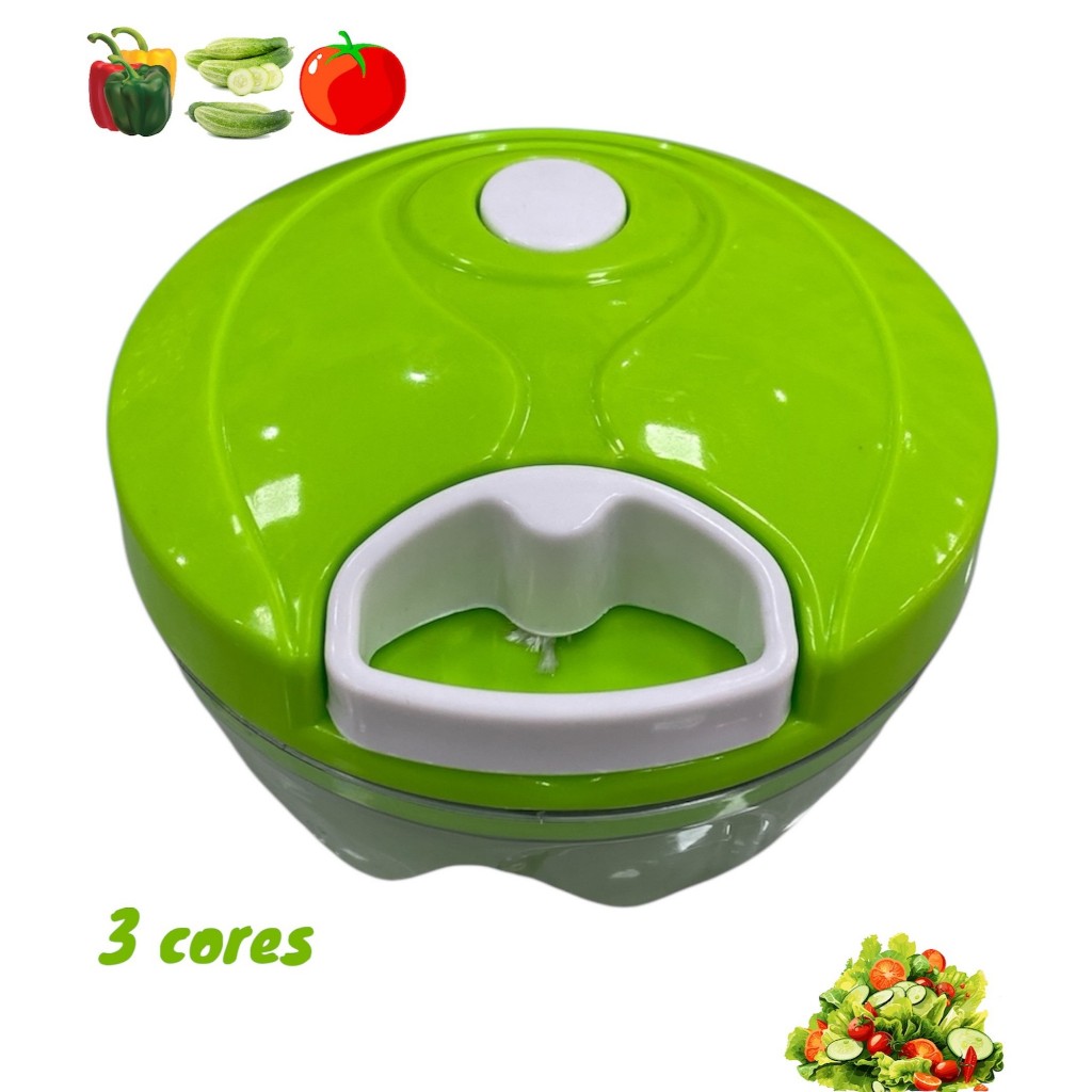 MINI PROCESSADOR alimentos manual 3 lâminas em Oferta na Shopee