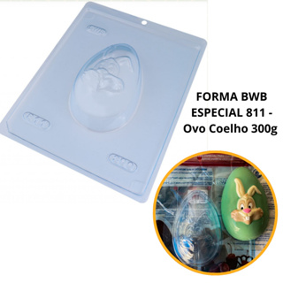 1~4 Forma BWB Com Silicone (3 partes) Para Chocolate Cód. 811 - Ovo Coelho 300g. Páscoa em Oferta na Shopee