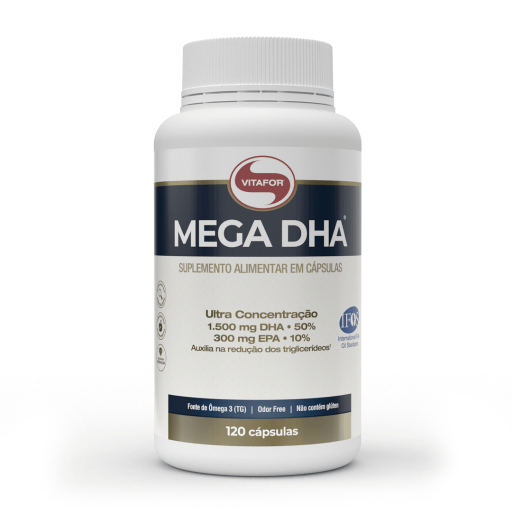 Ômega 3 Mega DHA 120 Cápsulas - Vitafor - Health