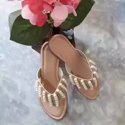 Sandália Feminina Rasteirinha Pedrarias Strass,peroladas Confortável Verão Estilosa Luxuosa | Tamanho 34 ao 40
