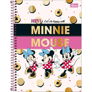 Caderno Capa Dura Espiral Minnie Tilibra Connect Universitário 1 ou 10 Matérias Tilibra em Oferta na Shopee
