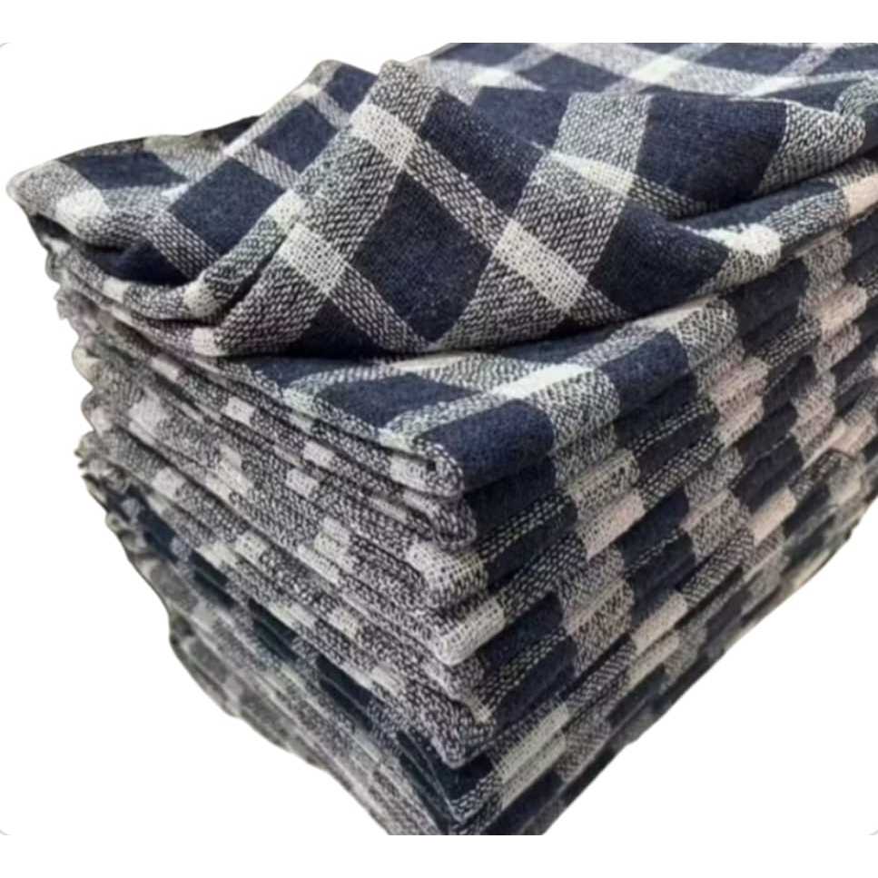 Pano de chão xadrez kit com 10 peças 45cm x 65cm