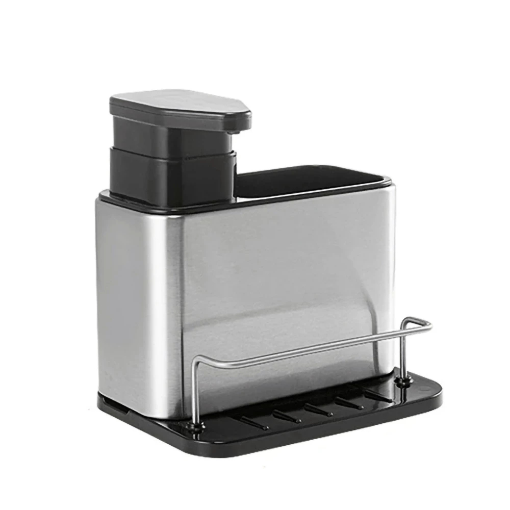 Escorredor Dispenser Detergente Suporte Inox Talhares Esponja Bucha Detergente Pia Cozinha