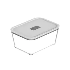 Pote de Vidro Hermético 370ml Fresh Lock Branco Prático Multiuso com vávula