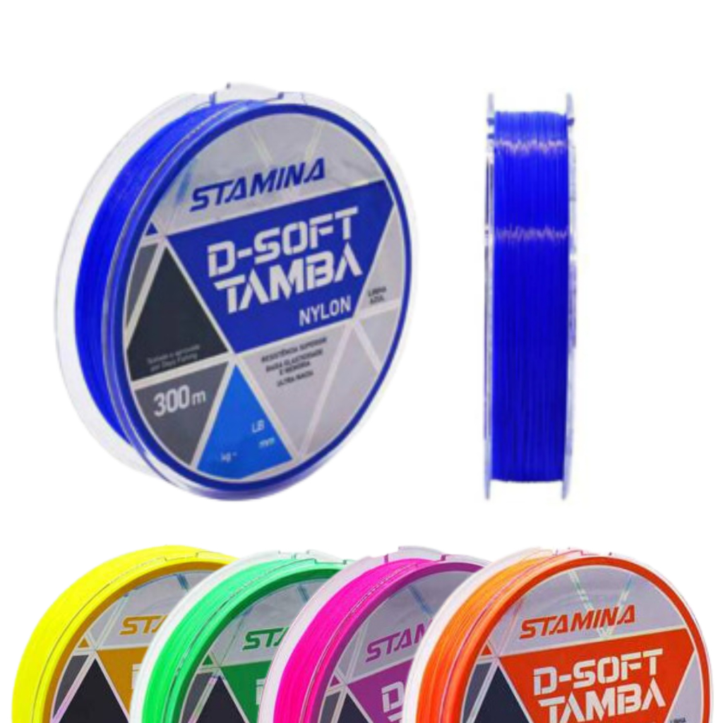 Linha de Pesca D-Soft Tamba 300m - Stamina (Escolha Sua Cor) em Oferta na Shopee