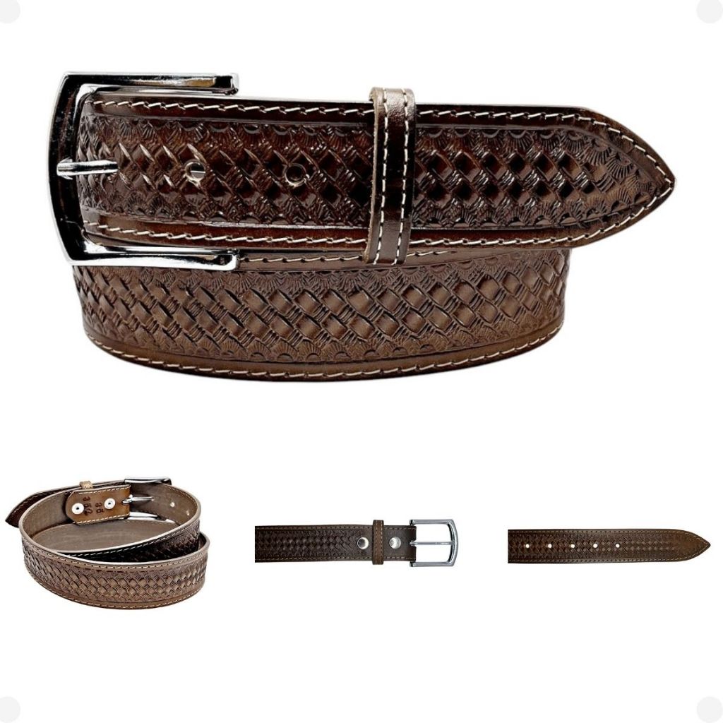 Cinto Masculino Casual Social com couro 100% Legítimo Feito a Mão em Oferta na Shopee