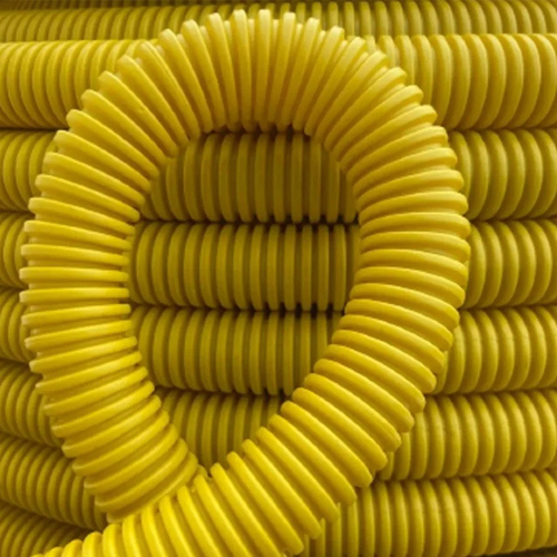Conduite Eletroduto Flexivel 1" Polegada Amarelo 50 Mts Pead Alta Reforçado